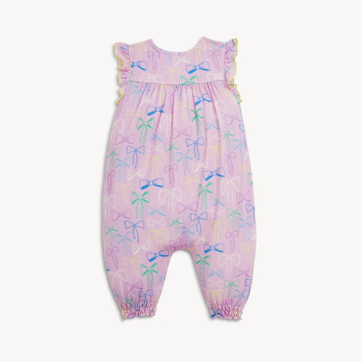 TAKE A BOW MODAL FLUTTER SLV PANT ROMPER for wholesale by Magnetic Me