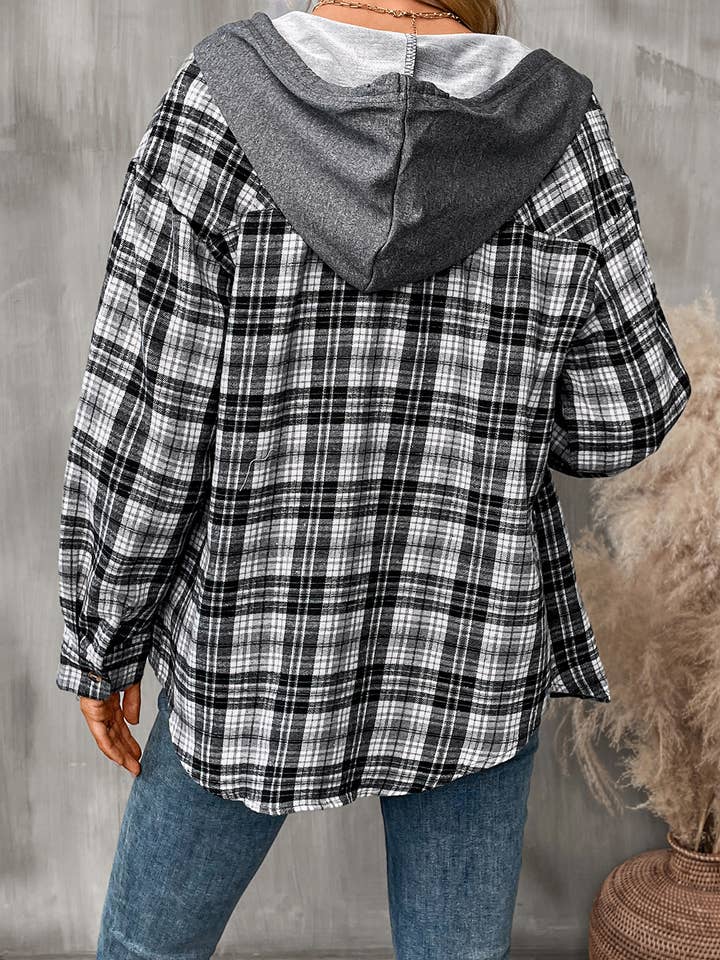 Lily Clothing - Wholesale Button Down Shirt - Women's - CASUAL FASHION OVERSIZE PLAID SHIRT1