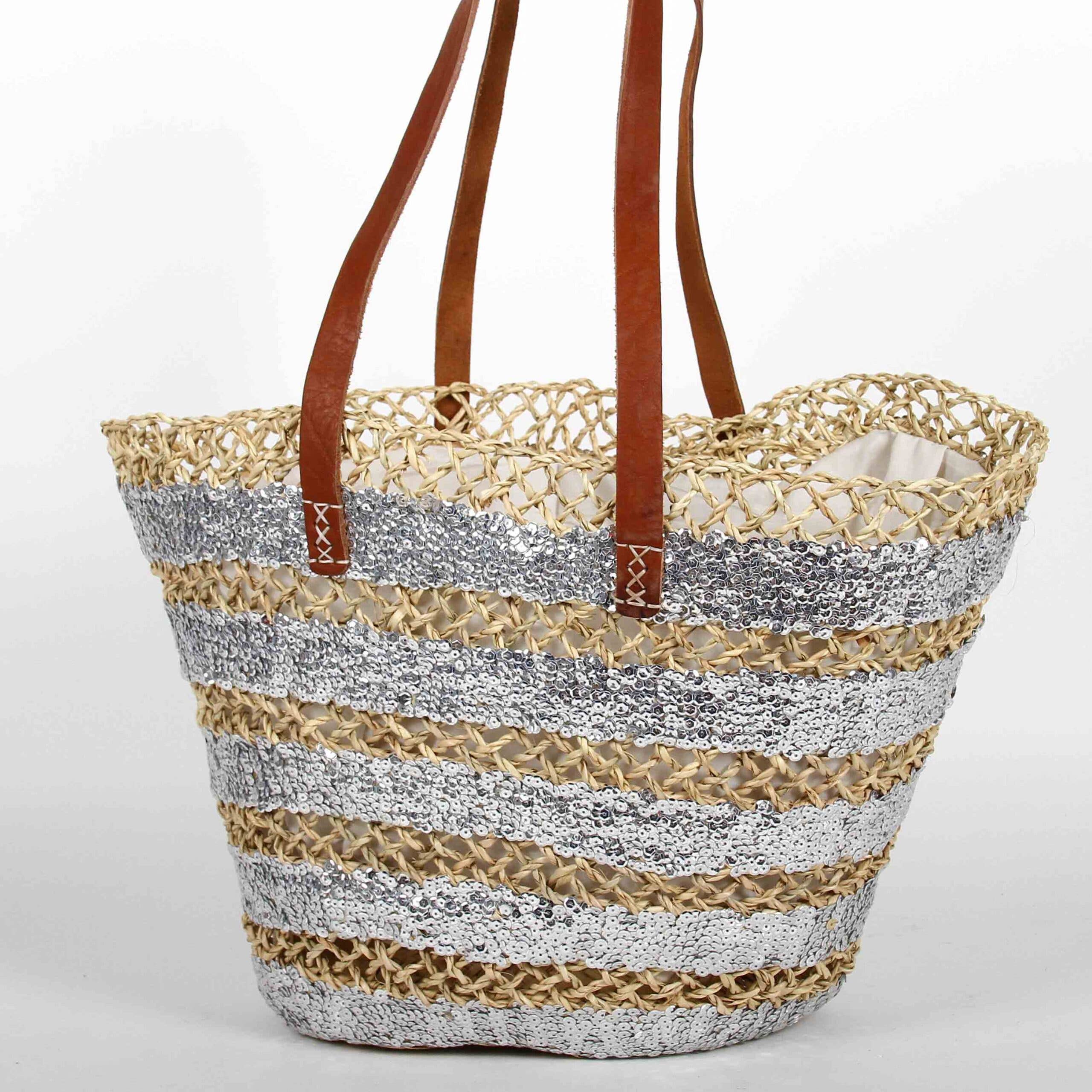 Logionline SLU - Wholesale Beach Bag - Carry Bag, Sequins, Leather Handles with Lining16