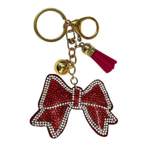 Queens Designs - Wholesale Keychain - Women's - Bow Crystal Bling Keychains5