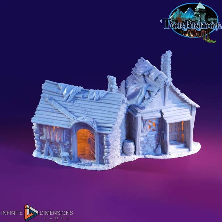 Slum Shack C Miniature Building set - Dnd, Wargaming, Model Train | Village | Shanty | Medieval | Fantasy | D&D | Terrain | Torbridge, Hovel for wholesale by The Beaver and Broadsword