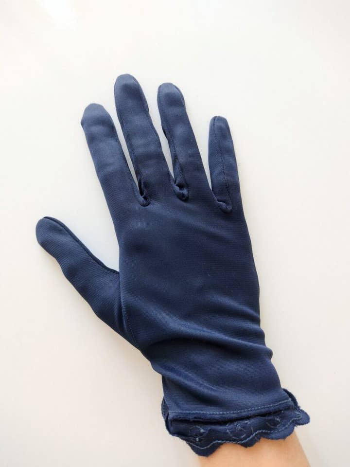 ELEGANT MARINBLÅ DAMER KLÄNNING HANDSKAR för wholesale av Minnirella