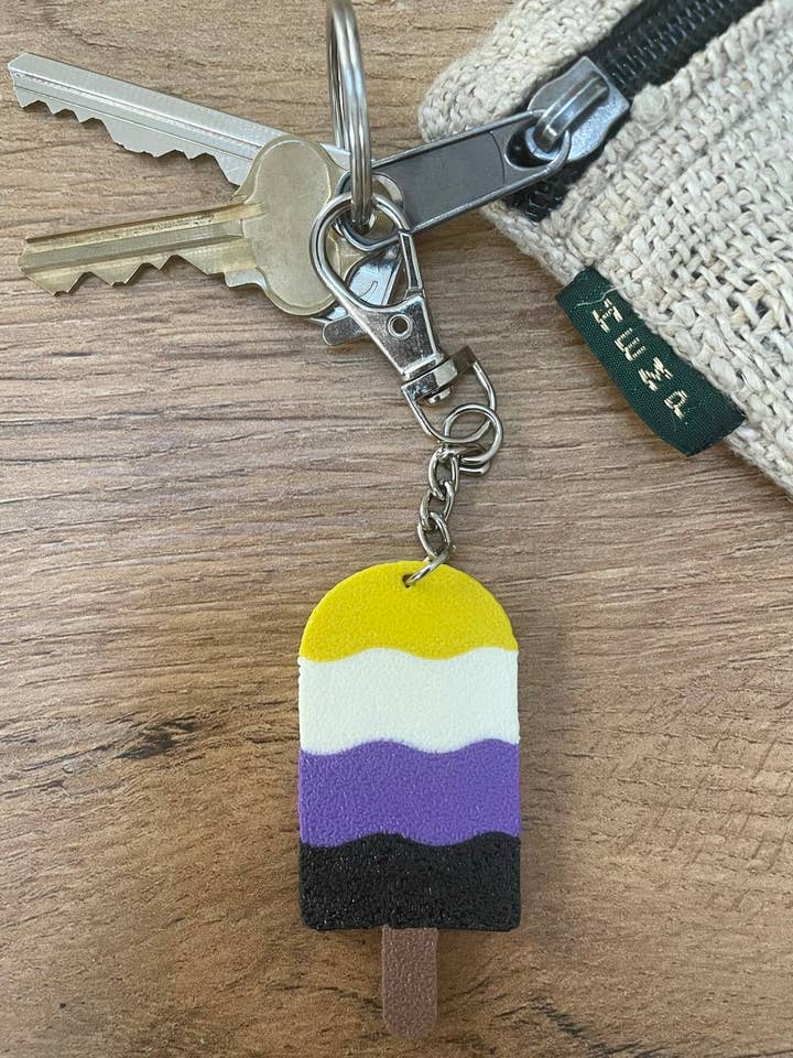 Porte-clés 3D SWIRLPOP LGBTQIAPS2+ PRIDE - Choisissez vos couleurs pour la vente par Two Brides Presents