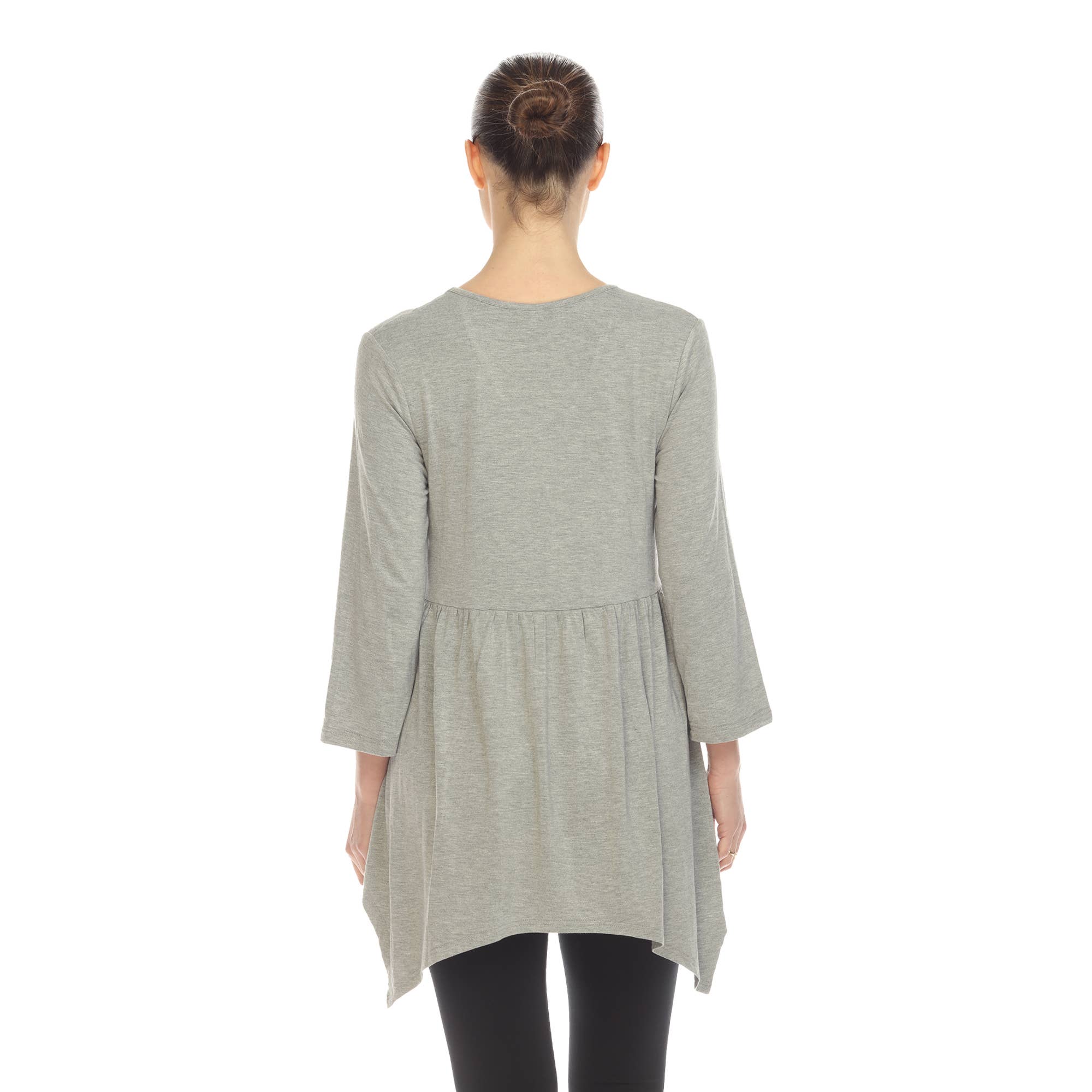 WHITE MARK - Wholesale Tunic - Women's - Maternity Empire Waist V-Neck Tunic Top10