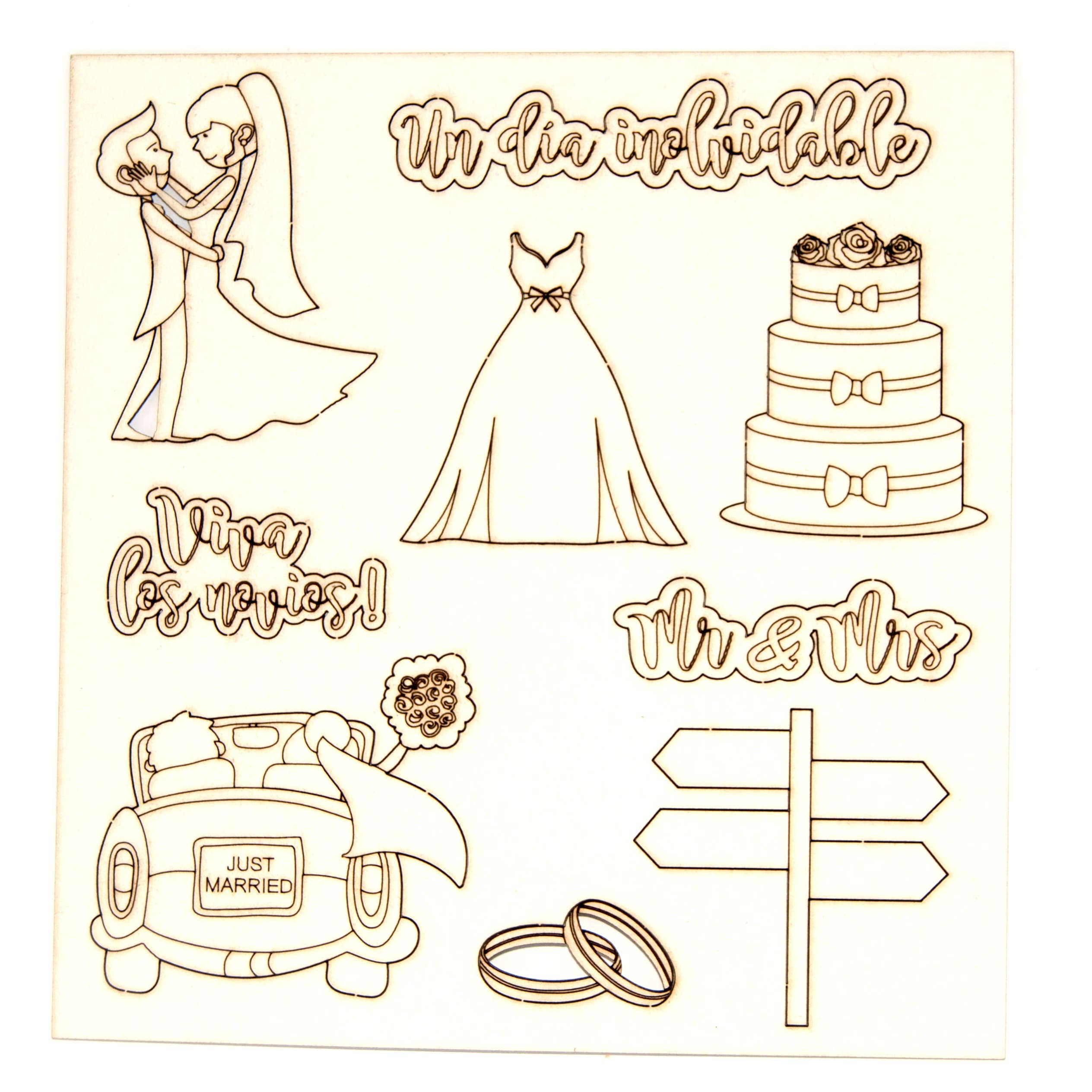 Evyre Scrapbooking - Wholesale Craft Supplies - Chipboard - Wedding (Spanish)0