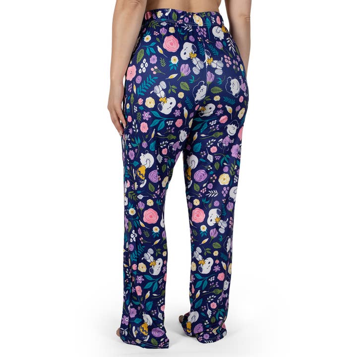 BRIEF INSANITY - Wholesale Lounge Sweatpants/Joggers - Women's - Snoopy Floral Lounge Pants