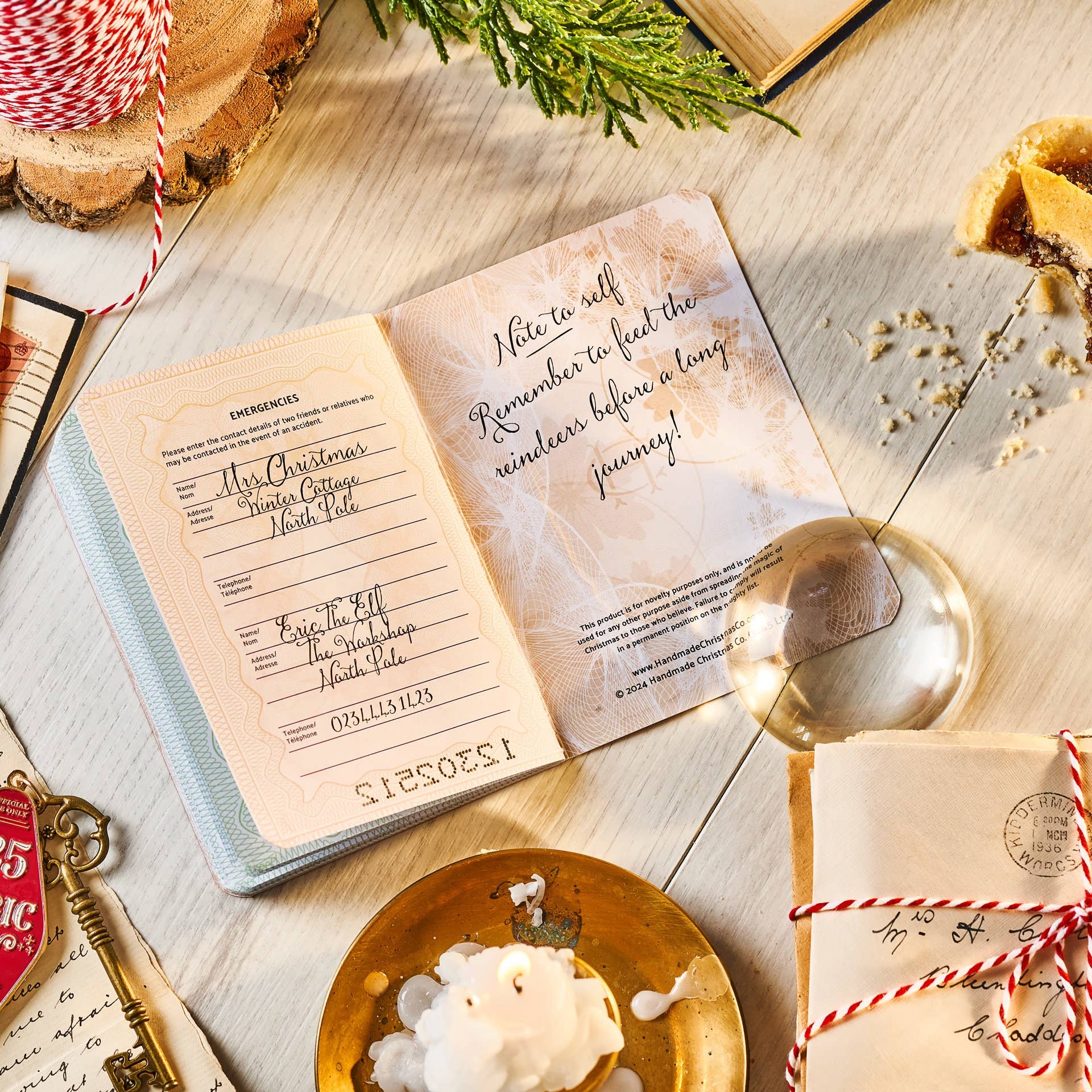 The Handmade Christmas Co. - Vente Décoration de Noël – enfant et bébé - Passeport de Noël du Père Noël & Petit Cadeau de Noël5