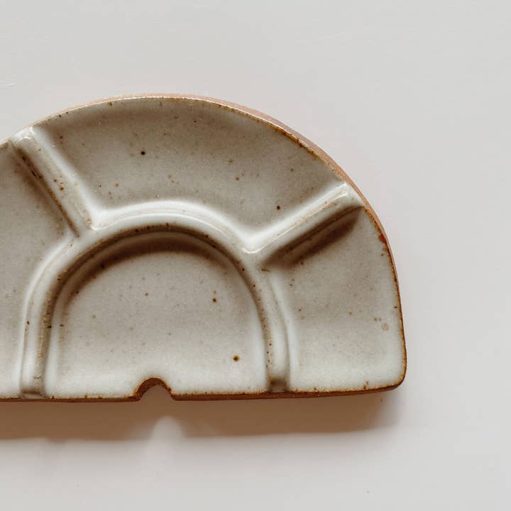 Sun to Sea - Wholesale Palette/Mixing Tray - Mini Arch Ceramic Watercolor Palette: Handmade Stoneware, 4 3