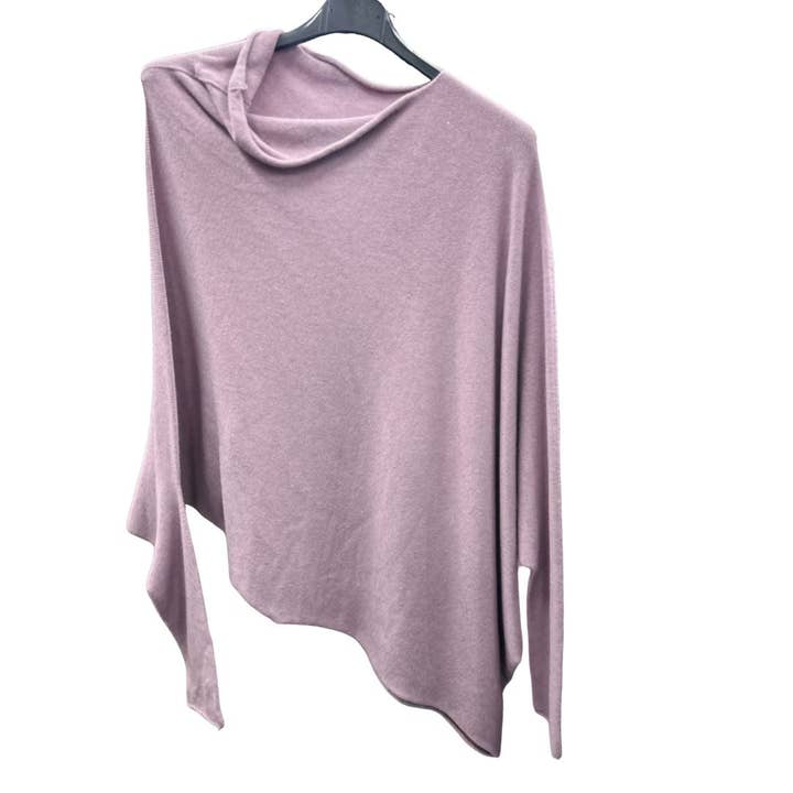Miss Bold – wholesale Tunic – Women’s – Italian Soft Knit Slant Long Sleeve Asymmetric Draped Jumper Top7