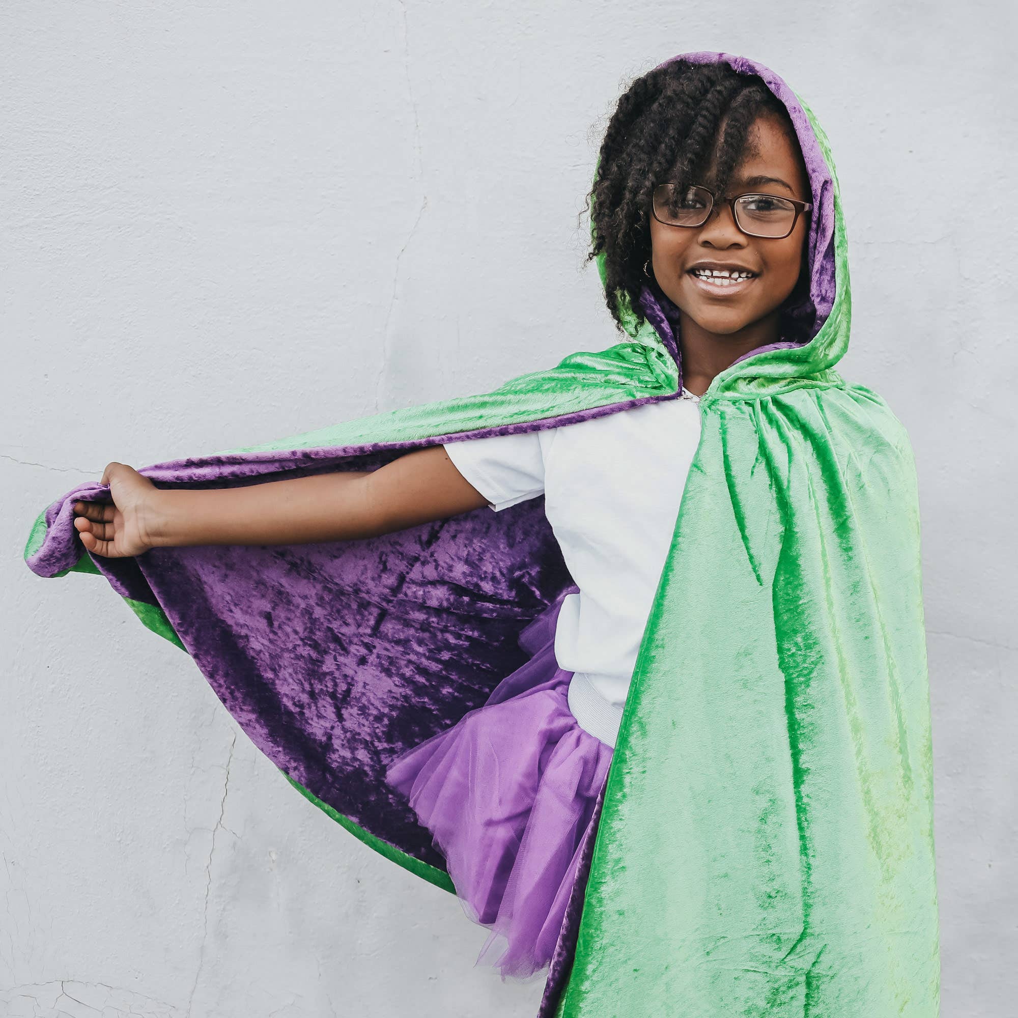 everfan - Wholesale Cape - Kids - Reversible Hooded Cloak - 30" Long | Double-Sided Cape1