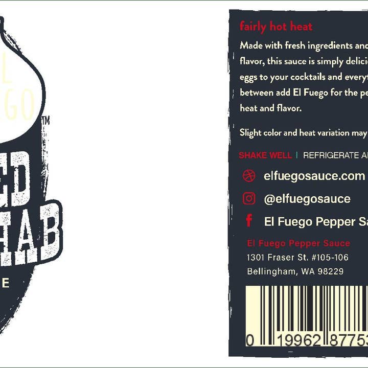 El Fuego Pepper Sauce - Wholesale Hot Sauce - Roasted Garlic Hab Pepper Sauce1