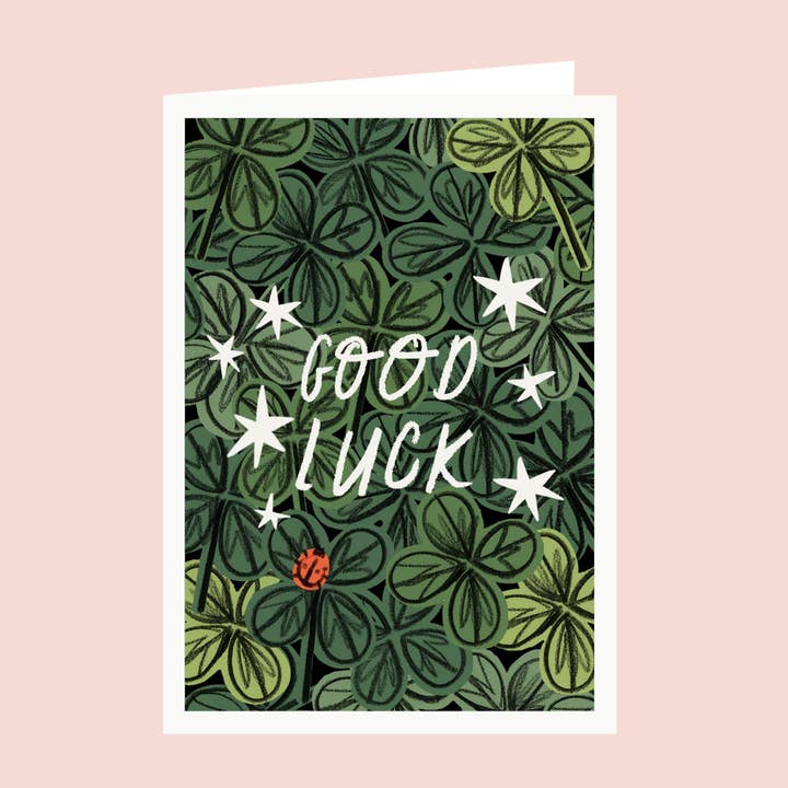 Good Luck Card / Lucky Clover Card for wholesale by Aimee Mac Illustration / Stationery & Prints