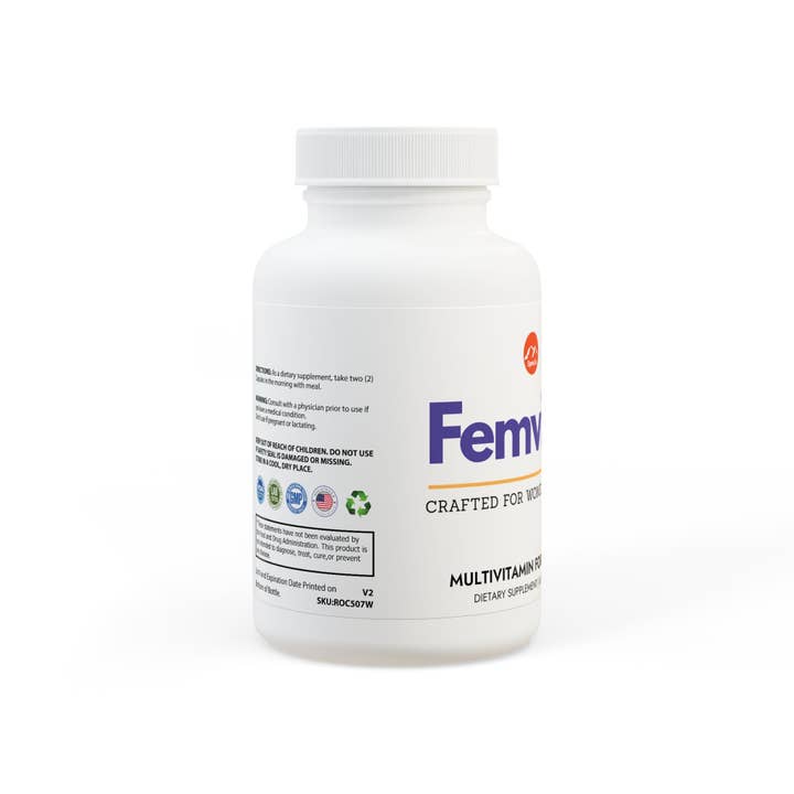 White bottle cap Femvital Multivitamin for Women (60 Capsules) for wholesale on Faire1