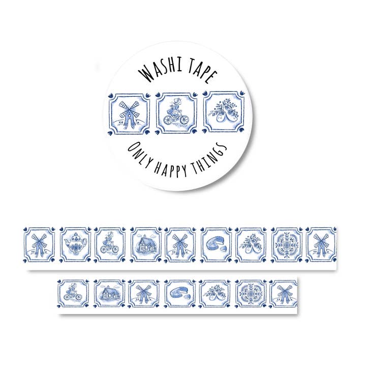 Nastro washi piastrelle olandesi per la vendita all'ingrosso da parte di Only Happy Things Stationery