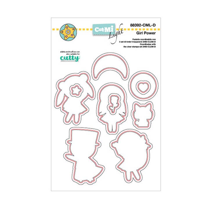 Girl Power fine die set for stamps for wholesale by Impronte D'Autore