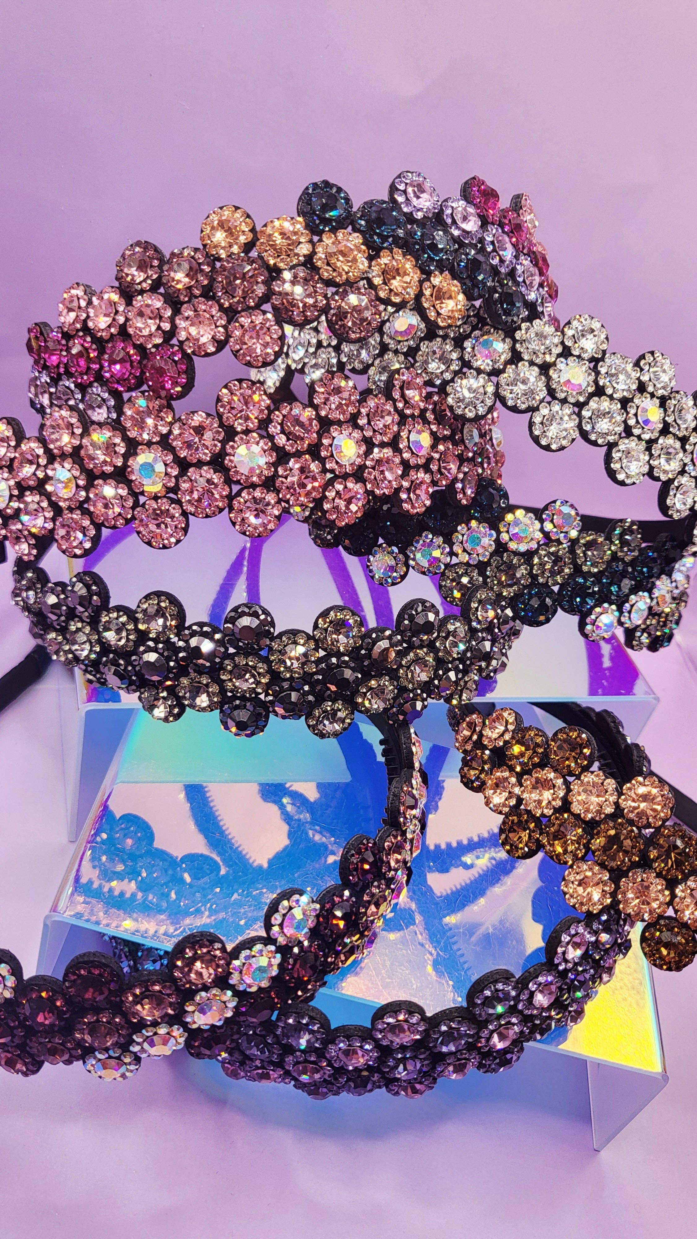 Arya Jewellery Wholesale – wholesale Pannband - Dam – Vacker blomkristallhårband8