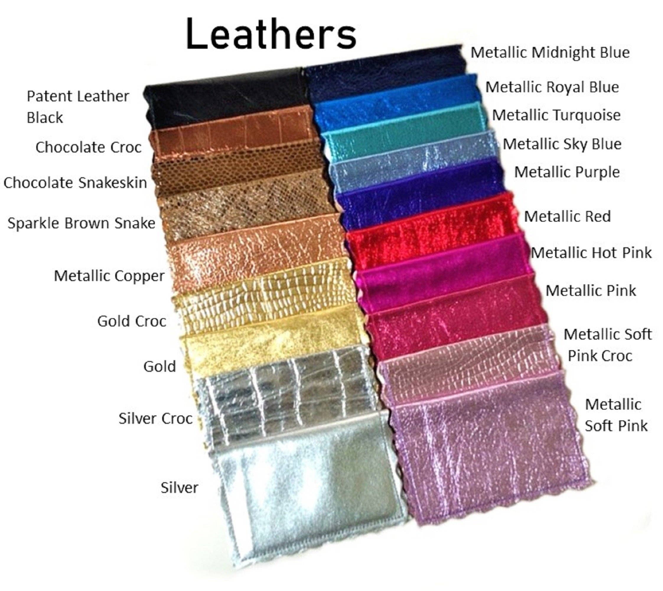 Bambina di Cioccolato - Wholesale Card Holder - Women's - Scalloped Metallic Leather Business Card Holder0