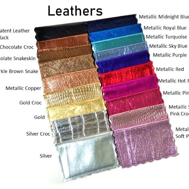 Bambina di Cioccolato - Wholesale Card Holder - Women's - Scalloped Metallic Leather Business Card Holder