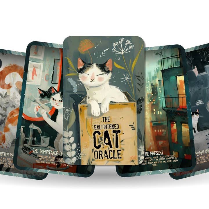 Ibiza Tarot USA – Großhandel Tarot-Karten – The Enlightened Cat Oracle – Kluge Einsichten für neugierige Menschen4