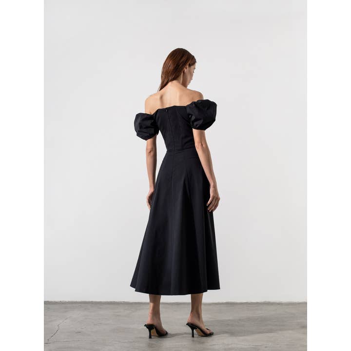 lilyandlaceboutique – wholesale Klänning - Dam – Bubbelärm Solid Färg Knyten Hög Slits Maxi Klänning