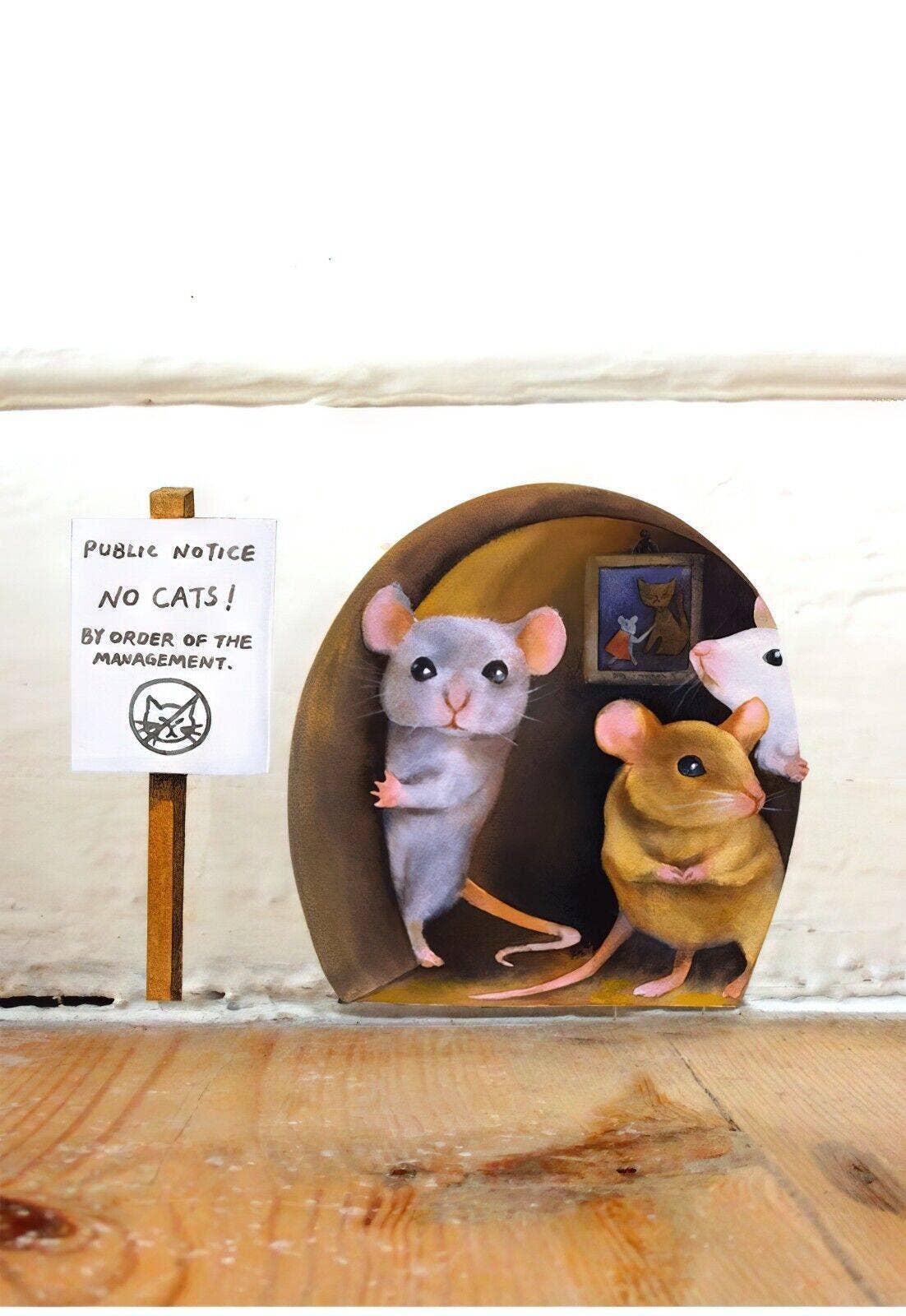 Wonderwallsboutique – wholesale Wall decal/stickers – 3D Cartoon Mouse Hole Wall Decals Removable Decor15