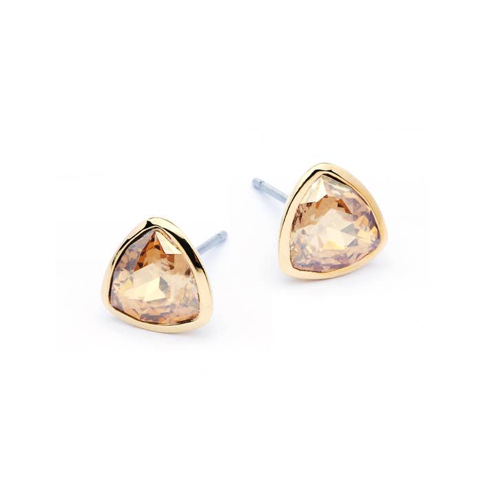 My Jewellery Story - Wholesale Stud/Post Earrings - Brief Stud Earrings with Golden Shadow Gold GP MYJS