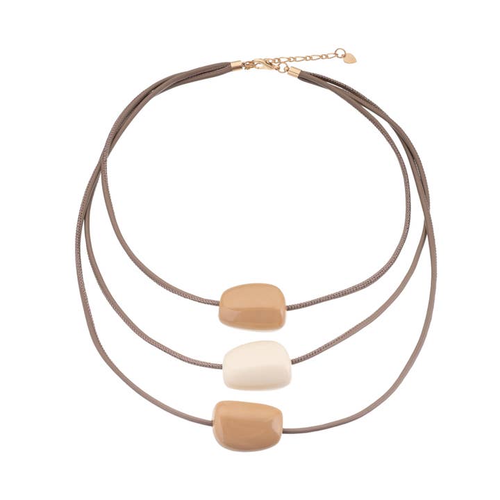 VERITY necklace 3 layered w/ beads for wholesale by Blue Scarab