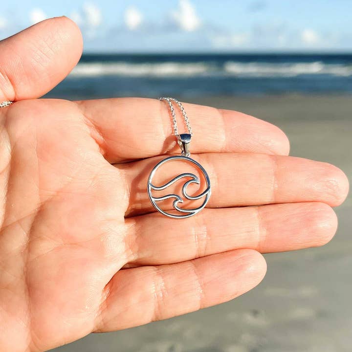 Double Wave Necklace for wholesale by Woobie Beans Jewelry, Gifts & Apparel