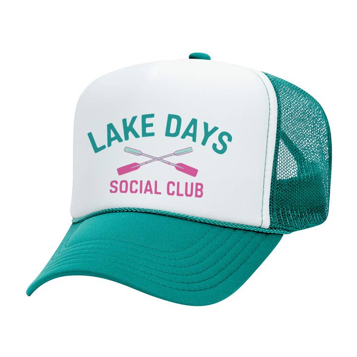 Lake Days Social Club Mesh Back Trucker Hat for wholesale by femfetti