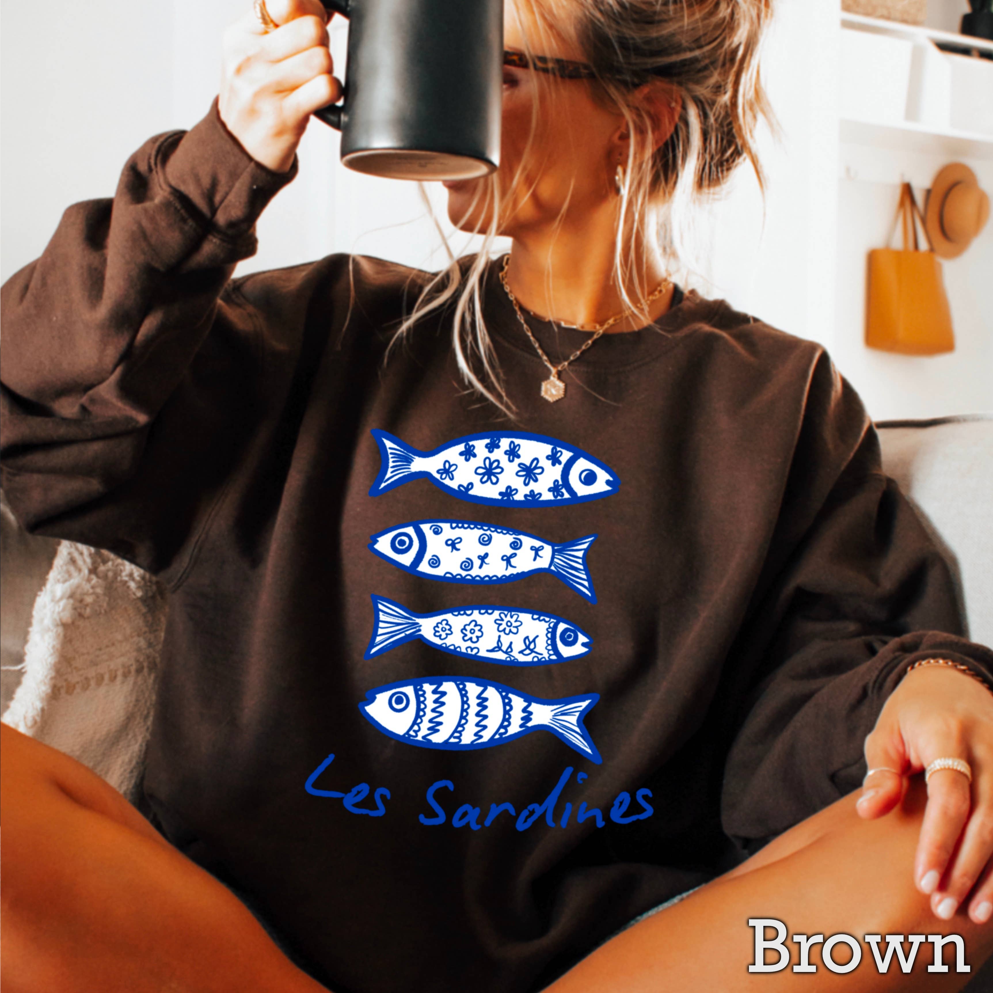 Shoppe SHC - Wholesale Graphic Sweatshirt - Women's - Les Sardines | Summer Coastal Women’s Sweatshirt 12