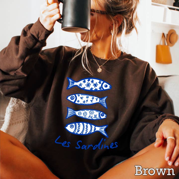 Shoppe SHC - Wholesale Graphic Sweatshirt - Women's - Les Sardines | Summer Coastal Women’s Sweatshirt 12