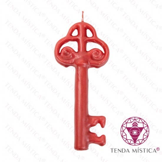 Red Key Figure Candle for wholesale by Tenda Mística