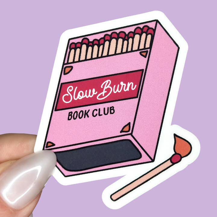 Slow Burn Book Club Sticker for wholesale by Hailey Liz Designs