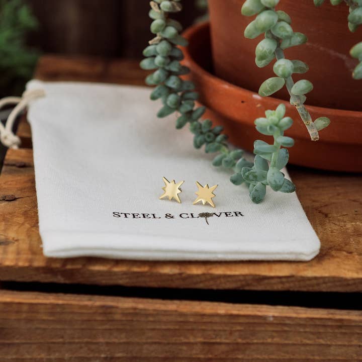 Steel & Clover - Wholesale Stud/Post Earrings - North Star Stud Earrings