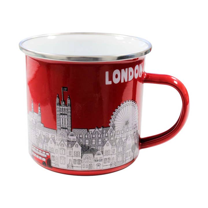 Big City London Skyline Emaille-Tasse für den Großhandel von Eurostick