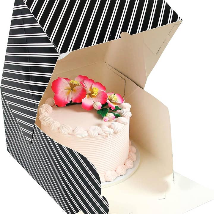 Global Sugar Art - Wholesale Cake Decorating Kit - Global Sugar Art Auto-Popup Extra Deep Square Cake Box with Window, 10 x 10 x 6 Inches2