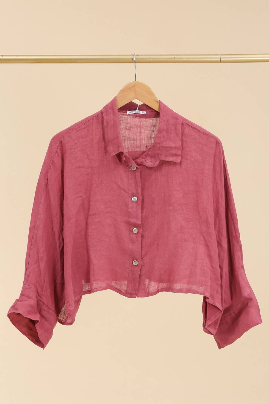 la maison des fibres naturelles - Wholesale Button Down Shirt - Women's - Linen crop shirt 83263 100% linen8