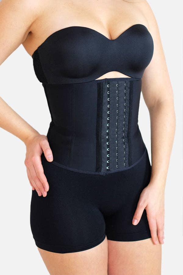 Andywawa – wholesale Corset – Women′s – Short Latex Waist Trainer Woman Black4