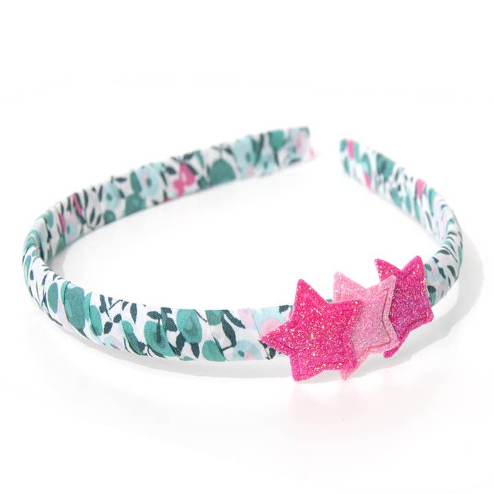 Liberty Wiltshire smaragd pannband för wholesale av Le Petit Lien de Paris