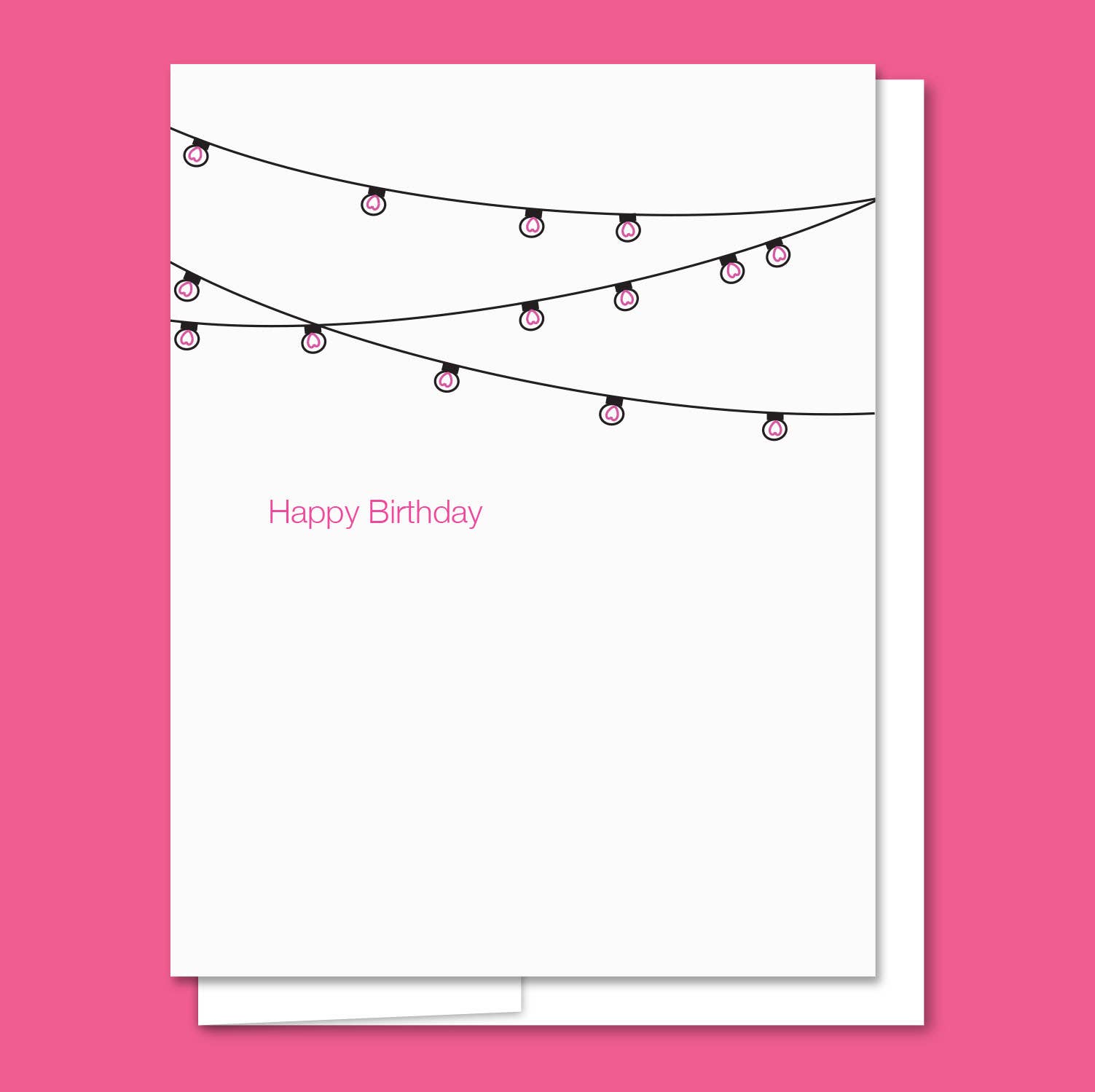 Quick Brown Fox Letterpress - Vendita all'ingrosso Biglietti di auguri - Birthday Lights - Biglietto d'auguri tipografico1