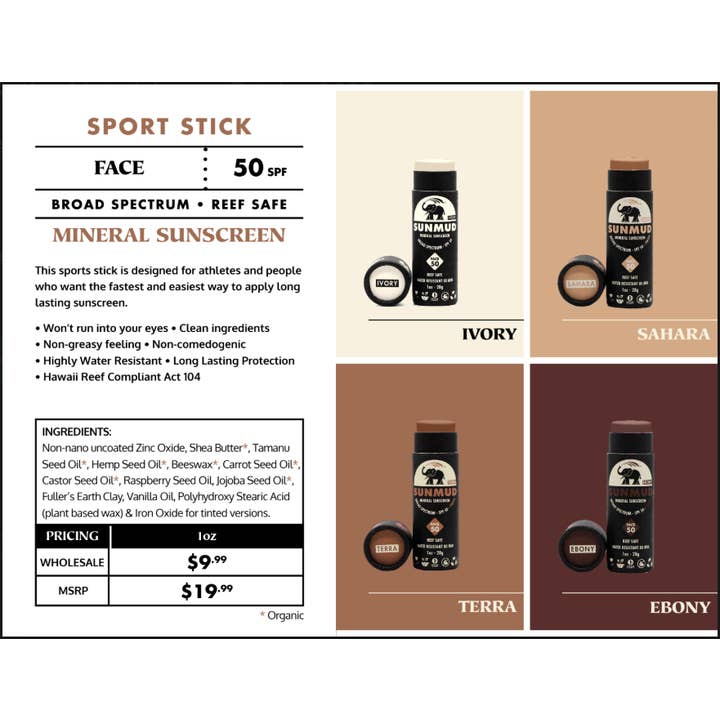 SunMud – Engroshandel Solcreme – Tonet sportspind - Sahara