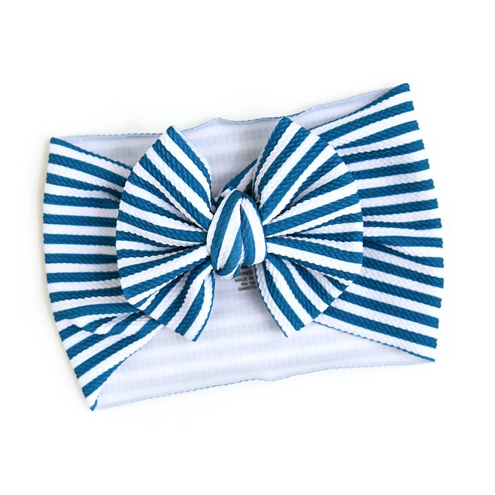 Cooper Blå Ribbad HÅRBAND Randiga Småbarn Håraccessoarer för wholesale av Gigi and Max