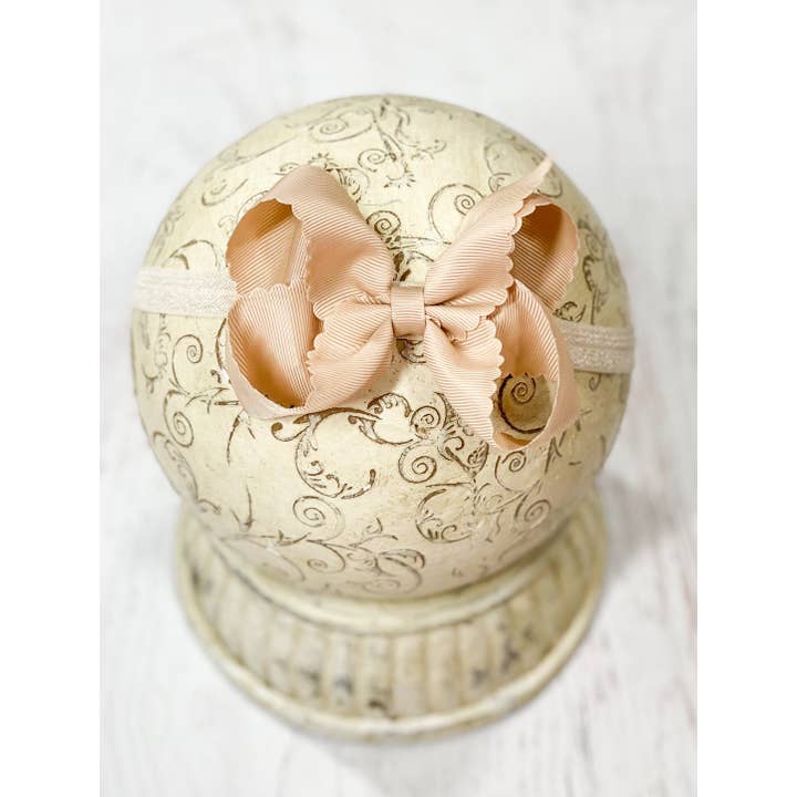 The Hair Bow Company - Wholesale Fashion Headband - Women's - Classic Scalloped Bow - Headband - 4.5"