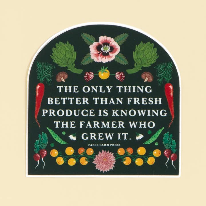 Paper Farm Press - Vente Autocollants pour téléphone et ordinateur portable - Connaître l'autocollant de fermier