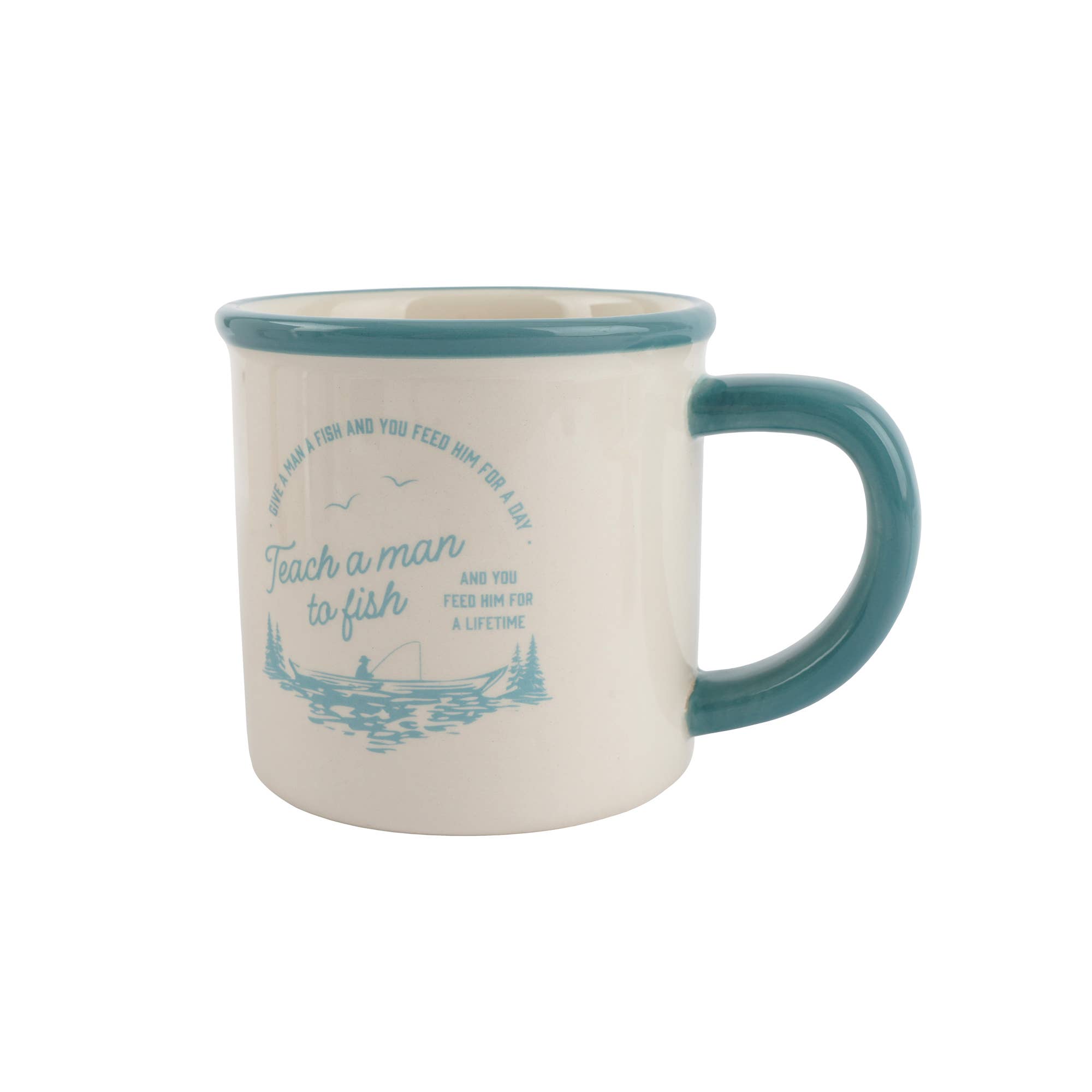 CGB Giftware – wholesale Coffee mug – 'Teach A Man To Fish...' Stoneware Mug In Gift Box  2