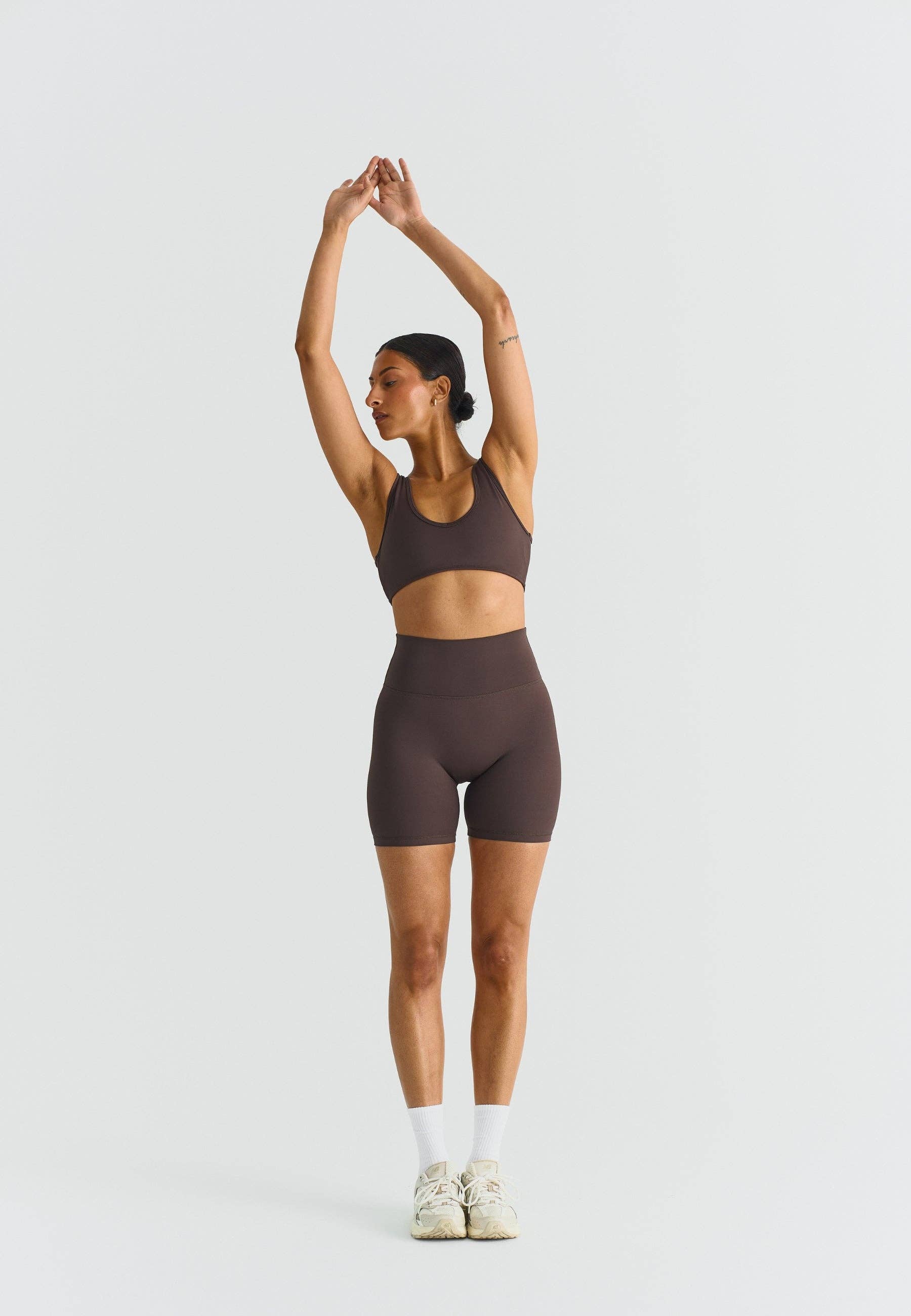 Sisterly Tribe - Wholesale Athletic Shorts - Women's - Softsculpt Shorts - Espresso2