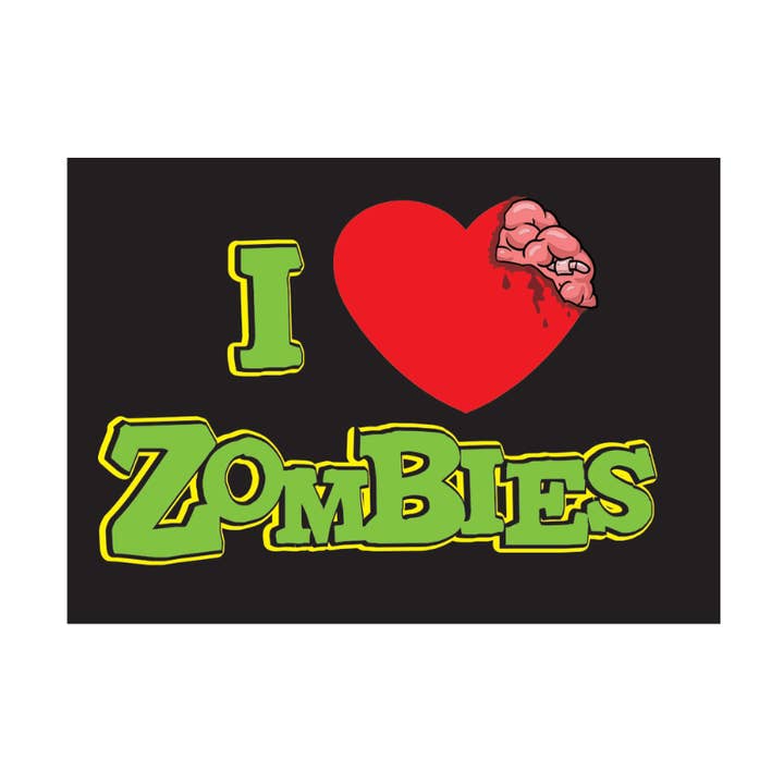 I HEART ZOMBIES Jumbo Magnet for wholesale by Kalan
