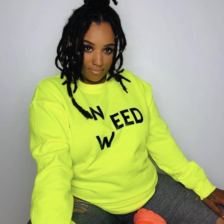 Need Weed Safety Green Sweatshirt Unisex for wholesale by Remedy Rich