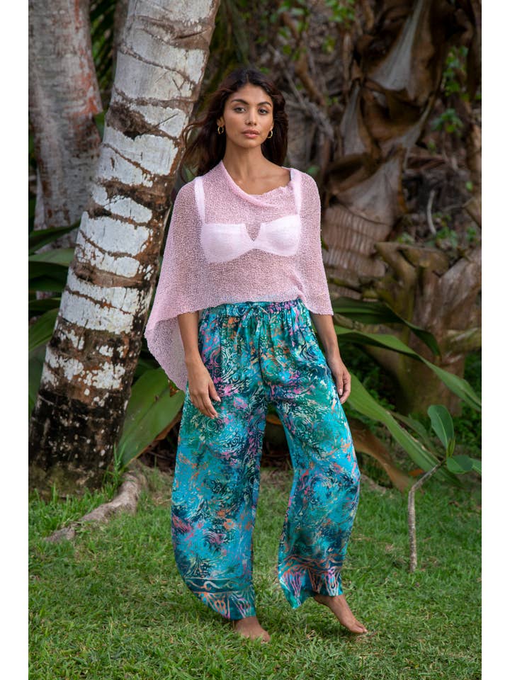 Bali Prema - Wholesale Poncho - Women's - Summer Sheer Shrug Knit Poncho Shawl- Boho Beach Cover Up fo3