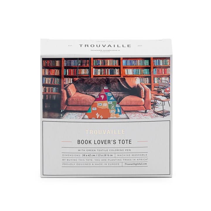 Trouvaille Global - Wholesale Tote Bag - Unisex - 100% Cotton Book Lover's Color In Tote Bag2